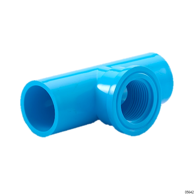 PVC Fitting - PVC Faucet Tee, 3/4"(HP) 13.5, TS Blue