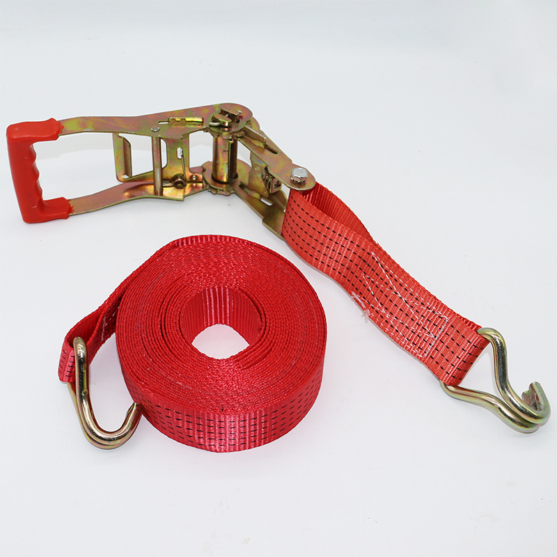 Lashing Belt with Ratchet Lock 2.2" X 5T X 10Mtr (Red)