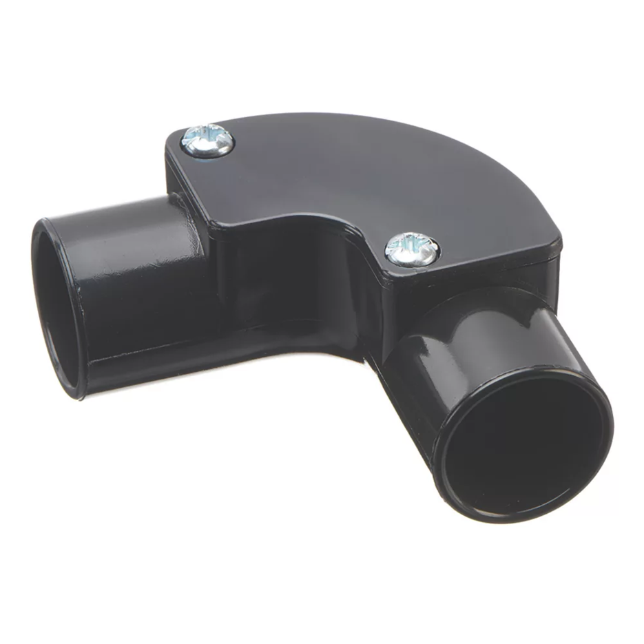 Conduit Inspection Elbow 25MM Black MAAT