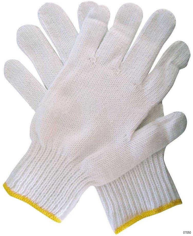 Hand/Cotton Gloves with Brown/Yellow Line