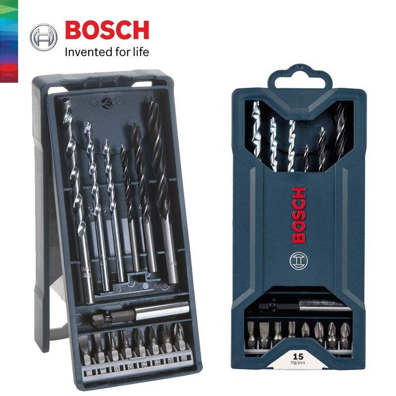 Mini Universal Drill Bit 15Pcs/Set X-Line15 Green Bosch