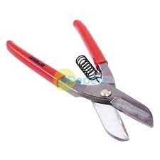 British Tinman Snip with Spring/Tin Cutter 10" Black-Red
