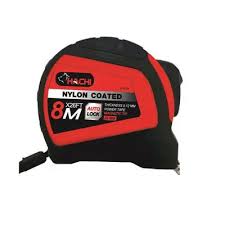Measuring Tape 8M/26Ft x 25MM Heavy Duty Black-Red (HACHI)