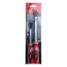 Fork Screwdriver Size 6, 8MMx4" 2Pcs/Set Black-Red