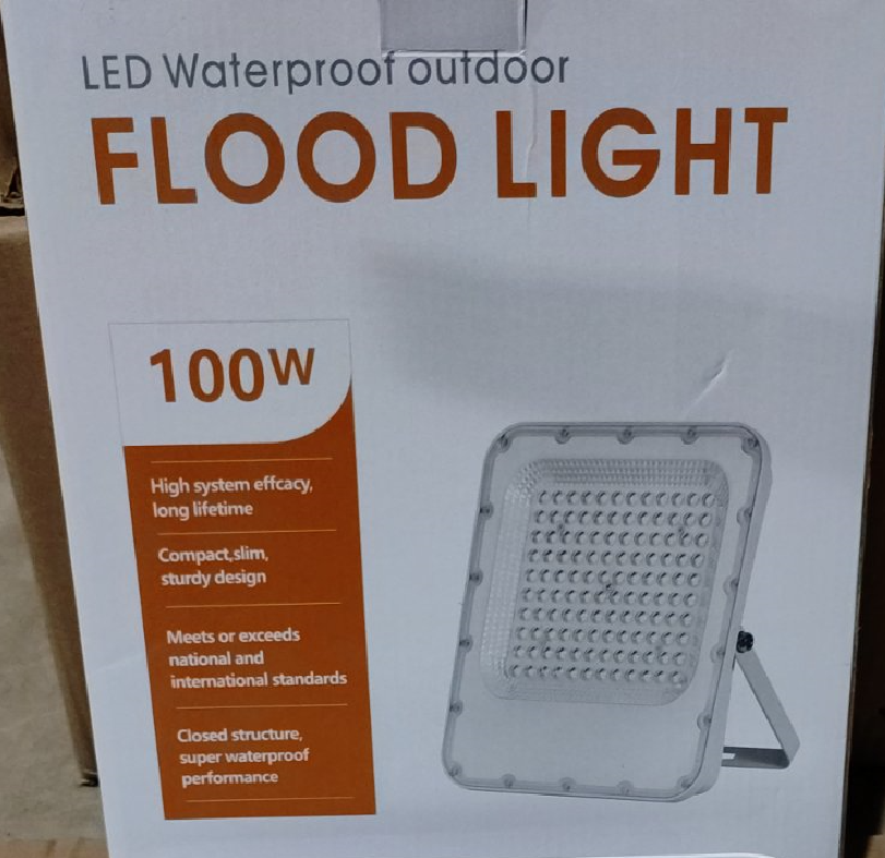 LED Flood Light - 100W 245*280*50MM 6500K 180-24V Die-Casting Aluminium