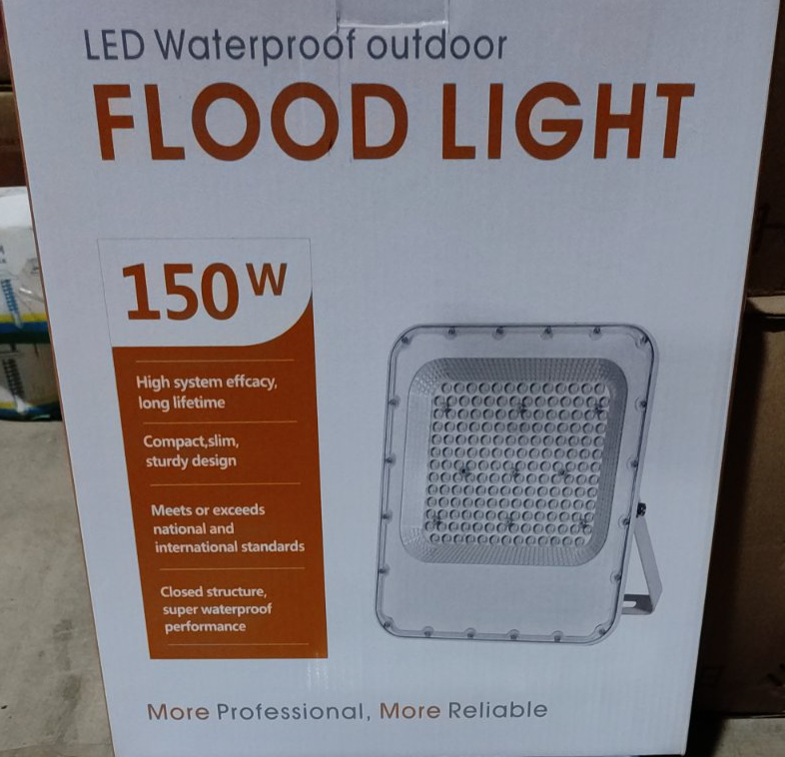 Floodlight 150W 270*315*53MM 6500K 180-24V Die-Casting Aluminium