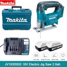 Makita-Cordless Jigsaw, 18V 2.0Ah JV183D002 (2 Battery + 1 Charger)