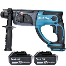 Makita-Cordless Hammer DHR202Z (2 Battery BL1830, 18V 3.0Ah + DC18SD Charger)