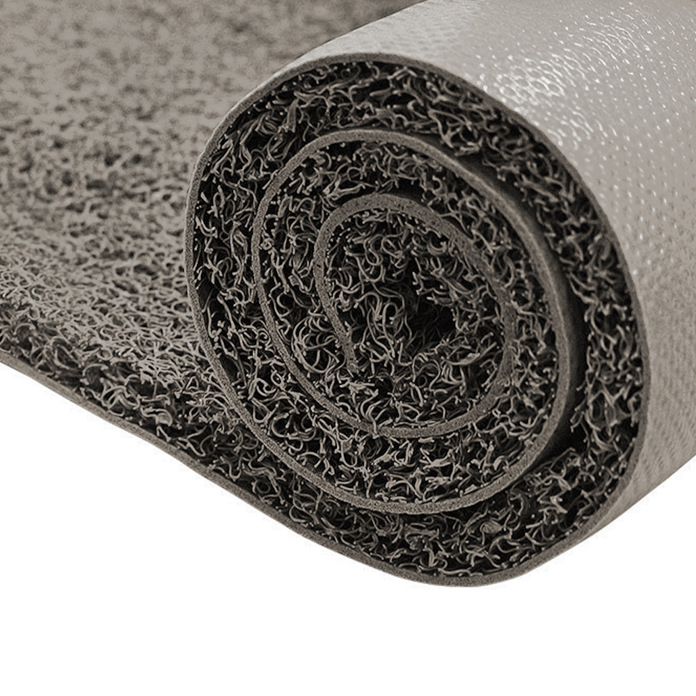 PVC Coil Loop Carpet Floor Mat, 15MM*1.2*18M, Grey