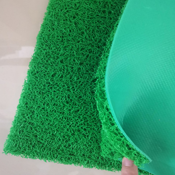PVC Coil Loop Carpet Floor Mat, 15MM*1.2*18M, Green