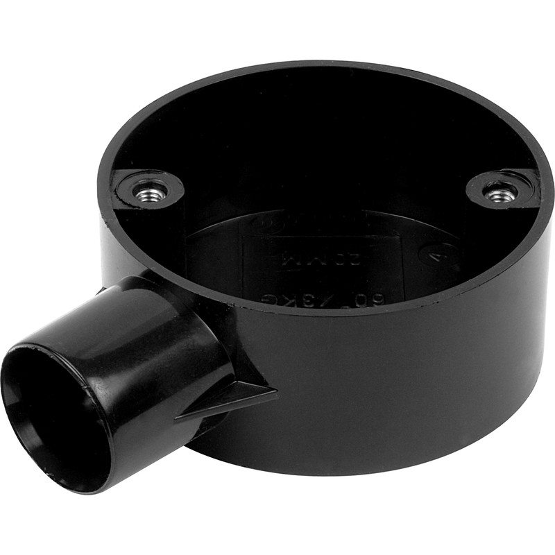 Conduit Terminal Junction Box 1Way 25MM Black