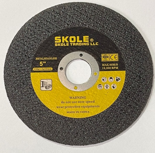 SS Cutting Wheel 5" (125*1*22.2MM) Skole