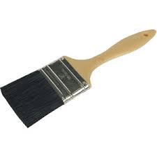 Paint Brush Black Bristle 4"