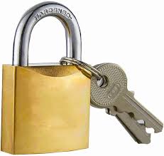 Padlock with 3 Keys, 63MM, Brand: Hongqiao