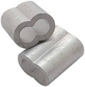 Double Barrel Crimp Sleeve, Aluminium, 2MM