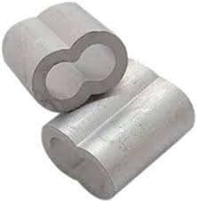 Double Barrel Crimp Sleeve, Aluminium, 8MM