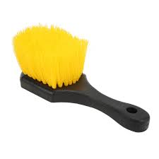Tire Brush, Rubber Handle, Yellow, Brand: LDX