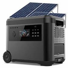 Power Station 2500W With Solar Panel (Black and Green)