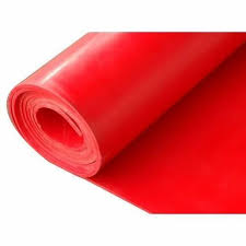 Rubber Sheet, Red, 4MM x 1000MM x 7Mtr