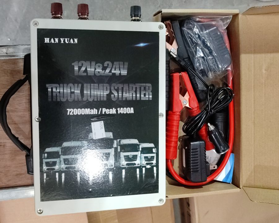 Jump Starter Power Bank, 12V/24V, 72000mAh