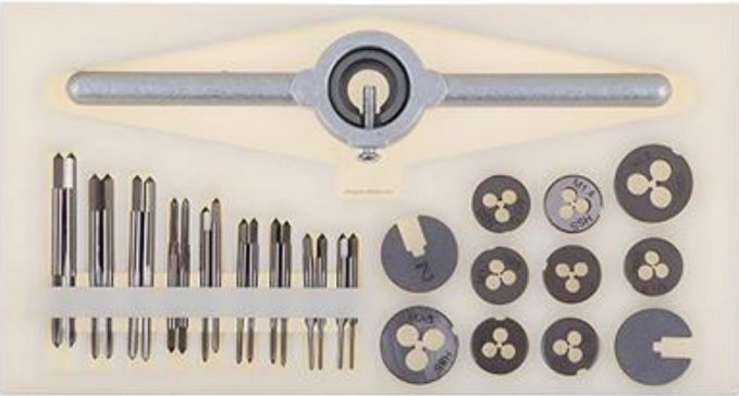 Tap & Die Set 31pcs, 29 x 19 x 4cm, 1.2kg