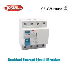 RCCB TSL3-63 Electromagnetic Type, AC Type 3P+N 63A 30mA - Brand: Tosun