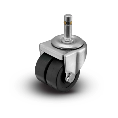 Stem caster dual wheel