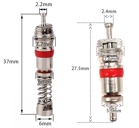 Tire Valve Core (27.5mm x 7.6mm)