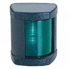 LED Starboard Light (Green), Black Cover, 4",DC24V
