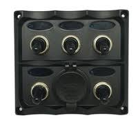 Switch Panel With USB, 5 Gang