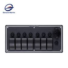 Fuse Rocker Switch Panel, Black Color, 7 Gang