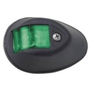 Starboard Light (Green) - Led Vertical Mount, Black Cover, DC