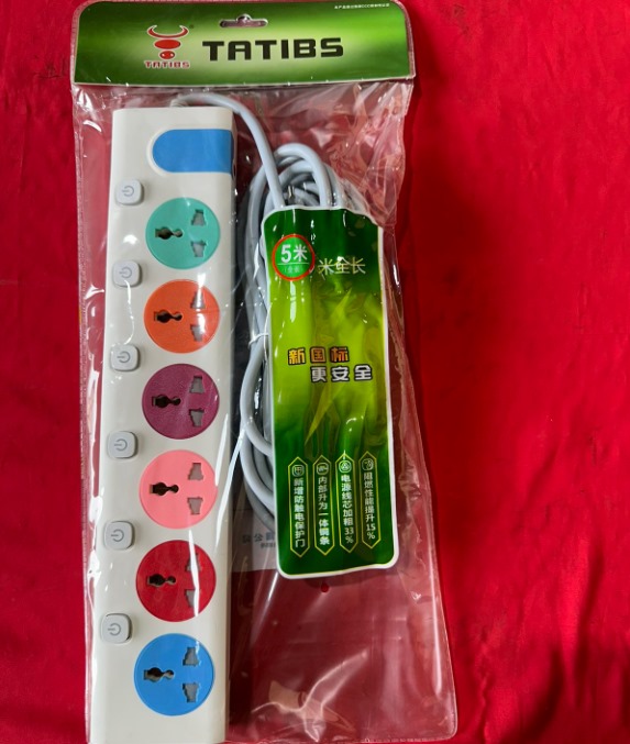 Electrical Socket Extension 6Way*5Mtr