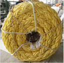 Rope - PP, Danline, 8 Strand White with Green, 80MM*220Mtr