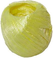 Rope - Plastic String (Singapore Waka) Yellow, 100g/Roll