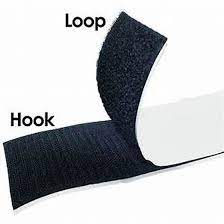 Back Glue Hook and Loop, Black Color, 16MM, 25Mtr/Roll