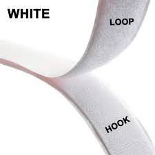 Back Glue Hook and Loop, White Color, 38MM, 25Mtr/Roll