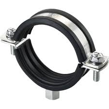 Pipe Clamp SS304, M8+10 Nut, EPDM Rubber, 47-51MM