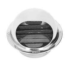 Vent Louver - Metal, 4"(100MM), Silver Color 304