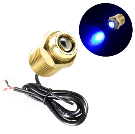 Underwater Plug Brass Led Light Blue