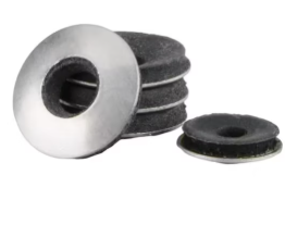 Washer with Rubber pad, SS304, 8mm