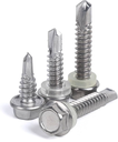 Screw - Self Drilling, Coarse-Tooth Dovetail Outer Hex, SS304, M6.3 x 1"
