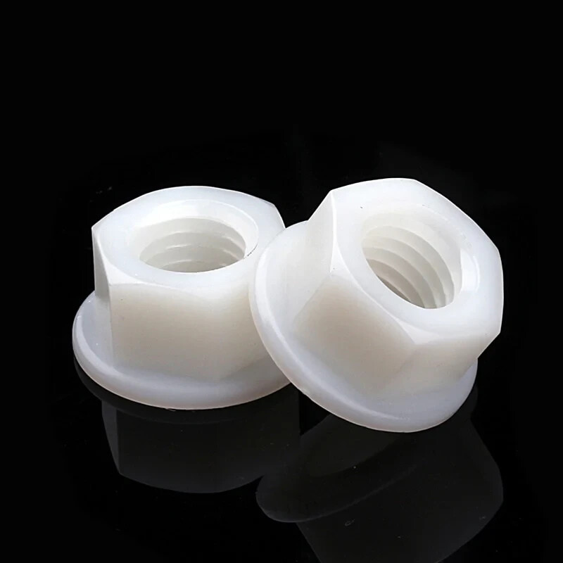 Nut - Nylon Plastic, Flange Type, M6