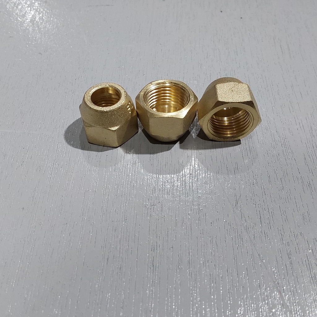 Nut - Brass, 3/8"
