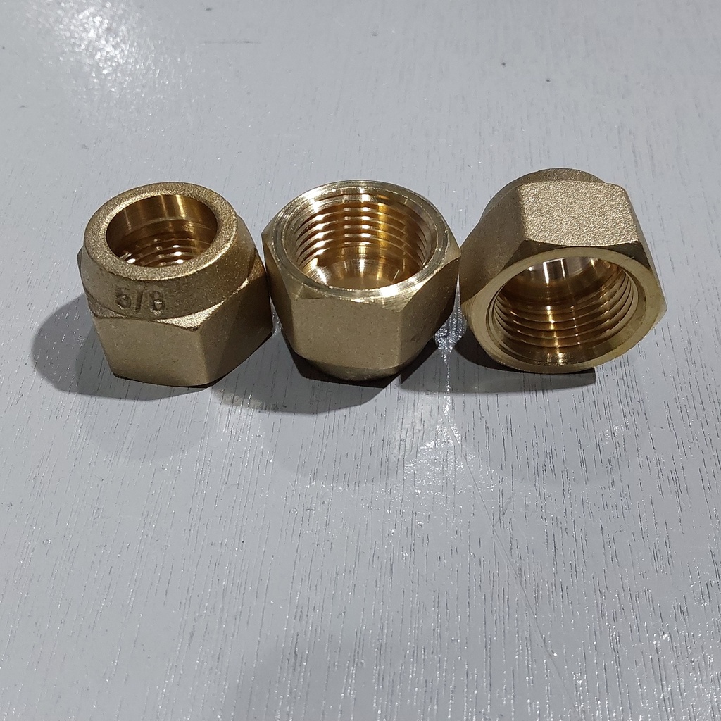 Nut - Brass, 5/8"