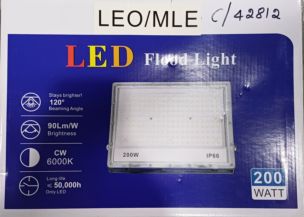 LED Flood Light - 200W, Cool White, 6000K, 135-26V, WSA09DAL0023
