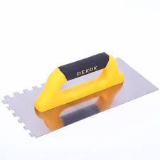 Plastering Trowel Serrated Type (Yellow/Black Handle)