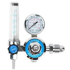 Argon Flowmeter Chrome, Inlet:G5/8, Outlet Nipple 8MM