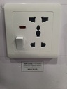 13A 2+3Pin Universal Single Socket With Neon