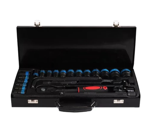 Socket Set 1/2" Dr. 6PT Black (24Pcs) 10MM- 32MM Brand: AOFENG